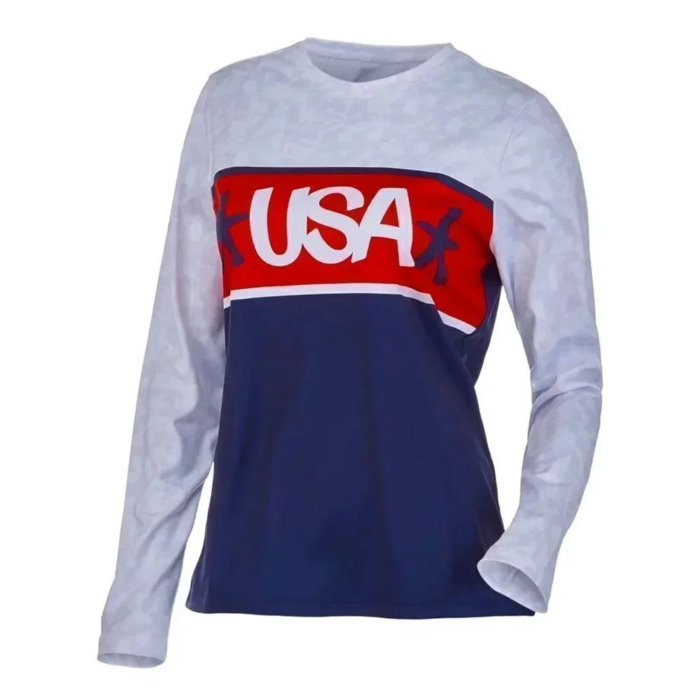 Spyder Women's Usa Snow Crew Graphic Top -XS White NWT - Picture 1 of 7